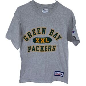 Vintage 1996 Green Bay Packers T Shirt Womens Medium Gray NFL Vtg 90s Champion